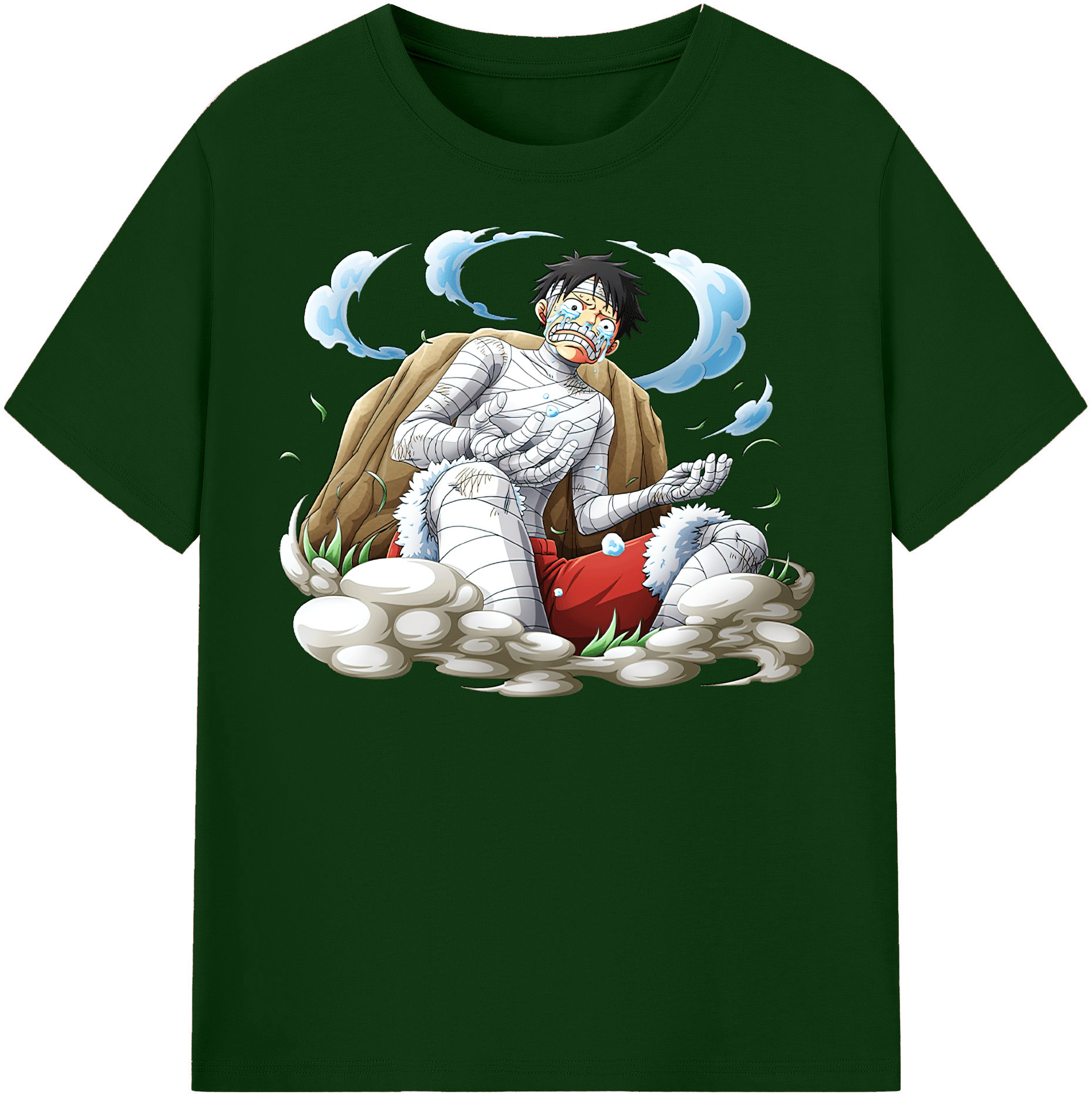 ワンピース モンキー・D・ルフィ ONE PIECE Monkey D. Luffy 綿100％半袖Tシャツ（フロントプリント）